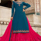 Lehenga Choli Faux Crepe Blue Embroidered Lehenga Choli