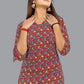 Party Wear Kurti Faux Crepe Multi Colour Print Kurtis