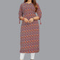 Party Wear Kurti Faux Crepe Multi Colour Print Kurtis