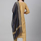 Salwar Suit Faux Crepe Gold Plain Salwar Kameez