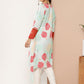 Designer Kurti Faux Crepe Sea Green Print Kurtis