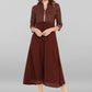 Party Wear Kurti Faux Crepe Maroon Print Kurtis