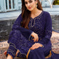 Salwar Suit Faux Georgette Blue Embroidered Salwar Kameez