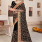 Contemporary Faux Georgette Black Embroidered Saree
