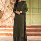 Straight Salwar Suit Faux Georgette Green Embroidered Salwar Kameez