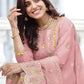 Salwar Suit Faux Georgette Pink Embroidered Salwar Kameez