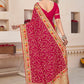 Trendy Saree Faux Georgette Pink Embroidered Saree