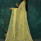 Designer Faux Georgette Green Digital Print Saree