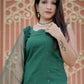 Salwar Suit Faux Georgette Green Embroidered Salwar Kameez