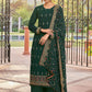 Salwar Suit Faux Georgette Green Embroidered Salwar Kameez