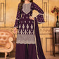 Straight Salwar Suit Faux Georgette Purple Embroidered Salwar Kameez