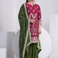 Pakistani Salwar Suit Faux Georgette Rani Embroidered Salwar Kameez