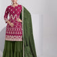 Pakistani Salwar Suit Faux Georgette Rani Embroidered Salwar Kameez