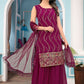 Salwar Suit Faux Georgette Rani Embroidered Salwar Kameez