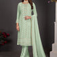 Salwar Suit Faux Georgette Sea Green Embroidered Salwar Kameez