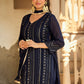 Palazzo Salwar Suit Faux Georgette Blue Embroidered Salwar Kameez