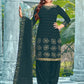 Patiala Suit Faux Georgette Teal Embroidered Salwar Kameez