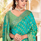 Classic Silk Firozi Patch Border Saree