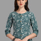 Casual Kurti Faux Crepe Rama Floral Patch Kurtis