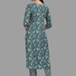 Casual Kurti Faux Crepe Rama Floral Patch Kurtis