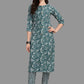 Casual Kurti Faux Crepe Rama Floral Patch Kurtis