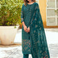 Salwar Suit Muslin Rama Embroidered Salwar Kameez