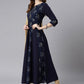 Salwar Suit Poly Silk Black Floral Patch Salwar Kameez