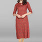 Casual Kurti Rayon Red Floral Patch Kurtis