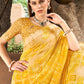 Classic Weight Less Yellow Floral Patch Saree
