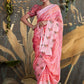 Contemporary Foil Pink Embroidered Saree