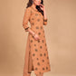 Pant Style Suit Blended Cotton Orange Foil Print Salwar Kameez