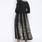 Floor Length Kurti Crepe Silk Black Foil Print Kurtis