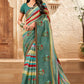 Classic Chiffon Green Fancy Work Saree