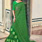 Classic Chiffon Green Foil Print Saree