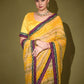 Classic Georgette Yellow Foil Print Saree