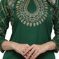 Designer Kurti Poly Silk Green Foil Print Kurtis