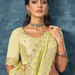 Trendy Saree Georgette Jacquard Yellow Embroidered Saree