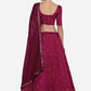 Lehenga Choli Tafeta Silk Maroon Foil Print Lehenga Choli