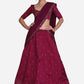 Lehenga Choli Tafeta Silk Maroon Foil Print Lehenga Choli