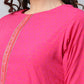 Casual Kurti Crepe Silk Fuchsia Print Kurtis
