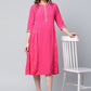 Casual Kurti Crepe Silk Fuchsia Print Kurtis