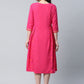 Casual Kurti Crepe Silk Fuchsia Print Kurtis