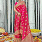 Traditional Saree Banarasi Silk Fuchsia Weaving Saree