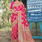 Traditional Saree Banarasi Silk Fuchsia Weaving Saree