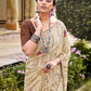Contemporary Georgette Beige Print Saree