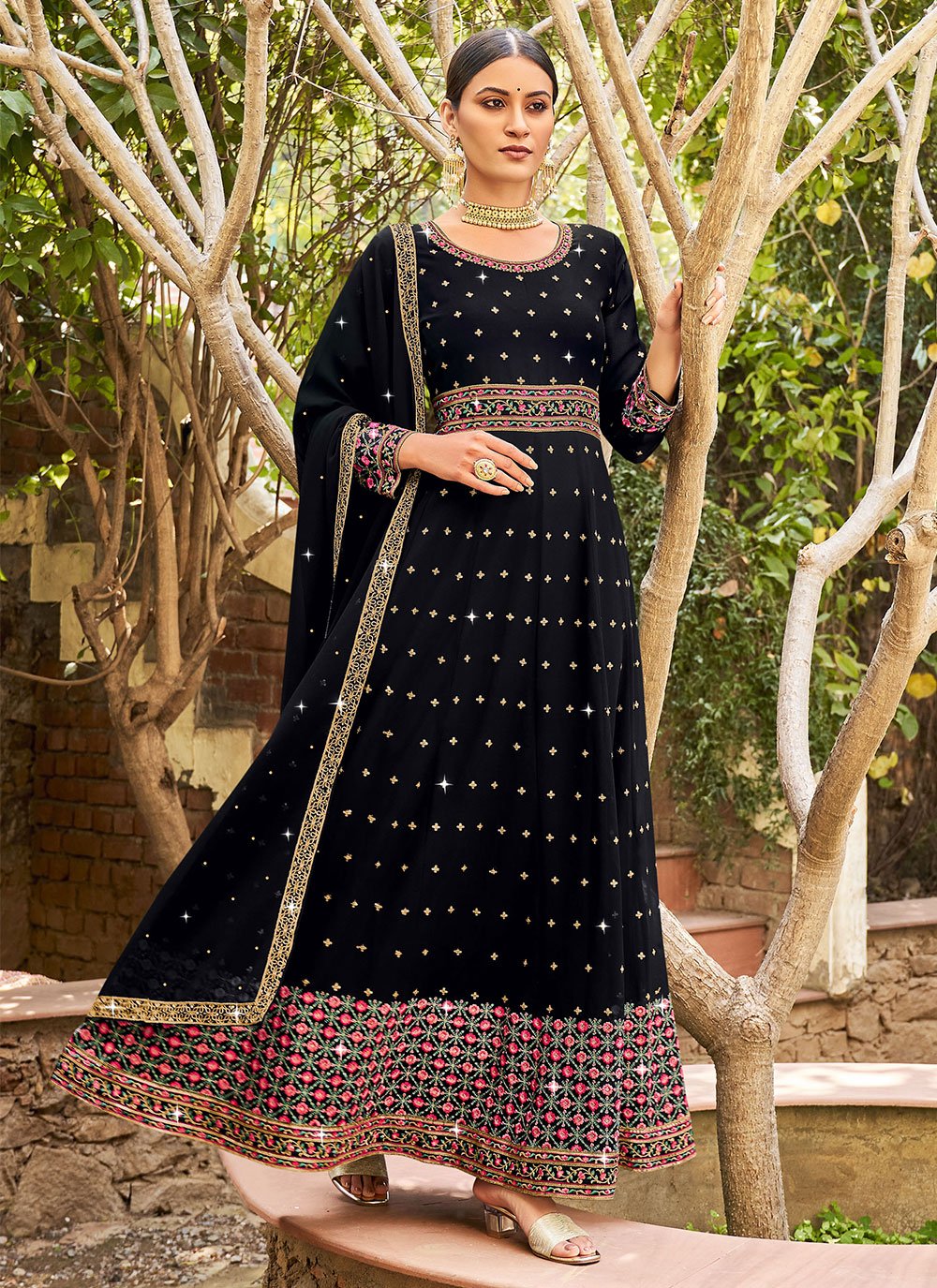 Salwar Suit Georgette Black Diamond Salwar Kameez