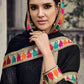 Churidar Suit Georgette Black Embroidered Salwar Kameez