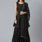 Salwar Suit Georgette Black Foil Print Salwar Kameez
