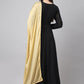 Designer Gown Georgette Black Plain Gown