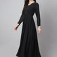 Designer Gown Georgette Black Plain Gown